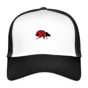 Marienkäfer Glücksbringer Neujahr - Trucker Cap - Weiß/Schwarz - Vorne