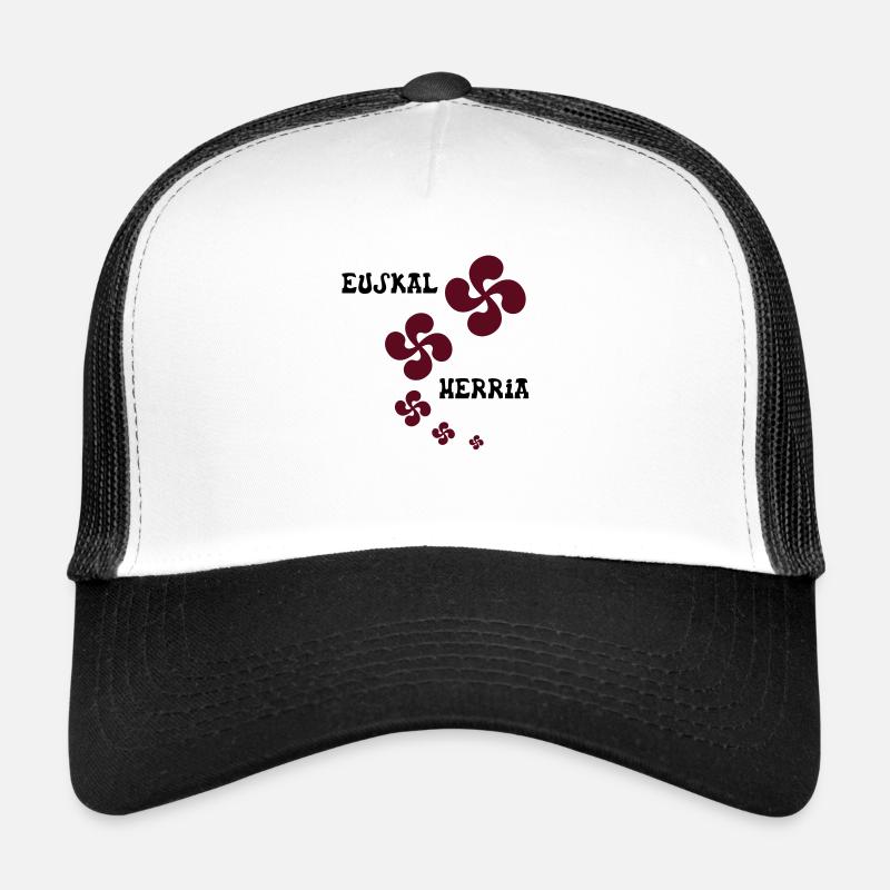 Multiple Croix Euskal Herria - Casquette trucker  - blanc/noir
