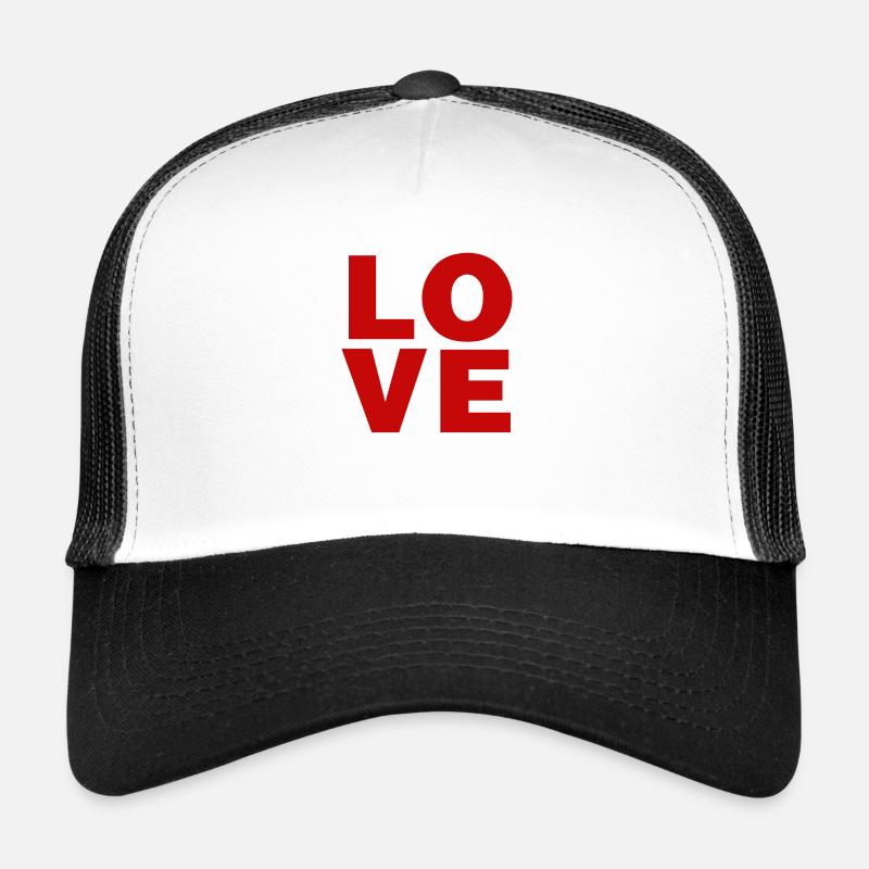 LIEBE Valentinstag - Trucker Cap - Weiß/Schwarz