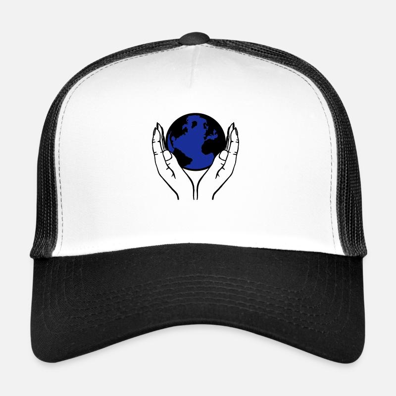 welt in händen Trucker Cap