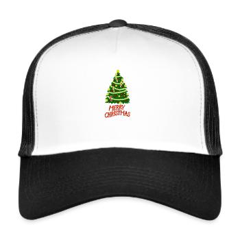 merry-christmas - Trucker Cap - Weiß/Schwarz - Vorne