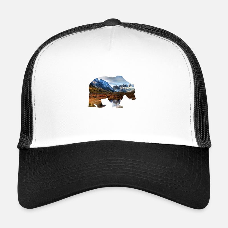 Bär Gebirge - Trucker Cap - Weiß/Schwarz