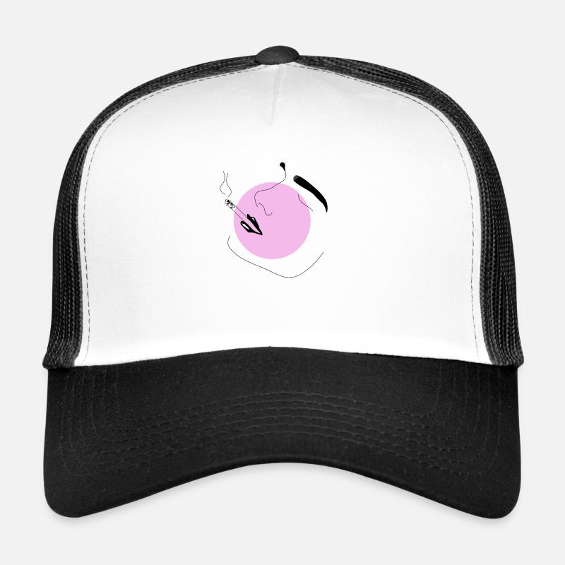smoking face Trucker Cap