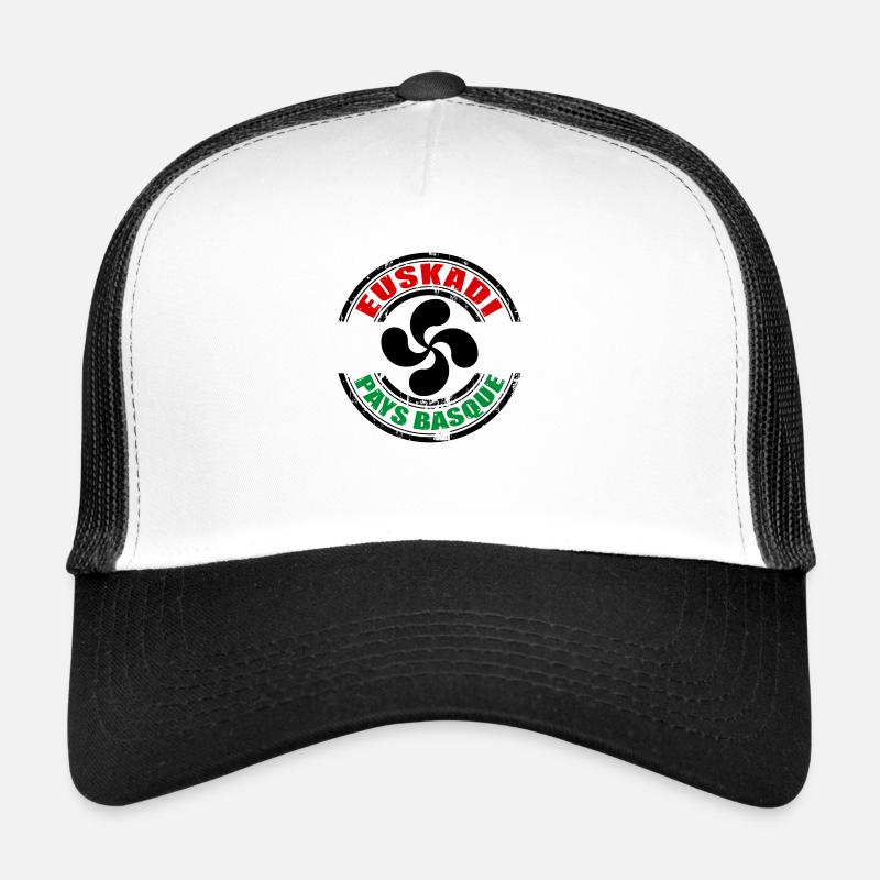 euskadi pays basque 01 - Casquette trucker  - blanc/noir
