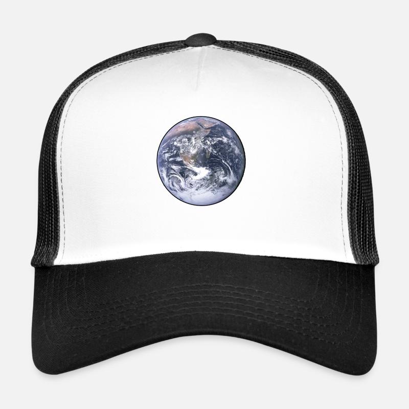 Erde - Planet - Die Welt - Mutter Erde - Trucker Cap - Weiß/Schwarz