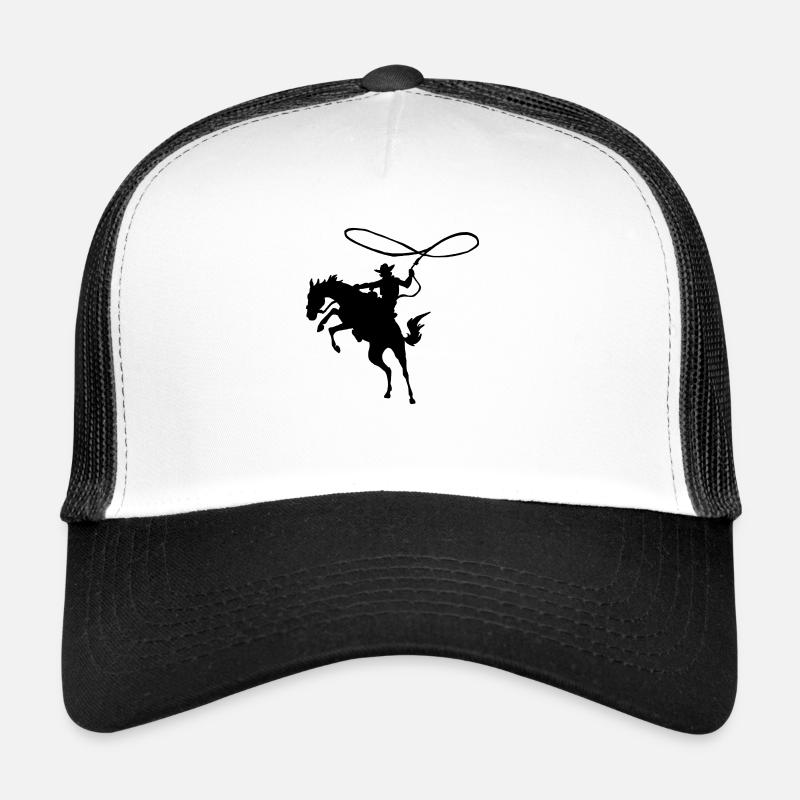 Cowboy - Trucker Cap - Weiß/Schwarz
