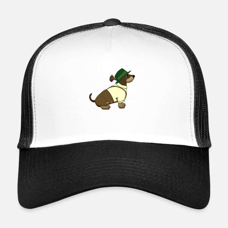 bayerischer Dackelbua - Trucker Cap - Weiß/Schwarz