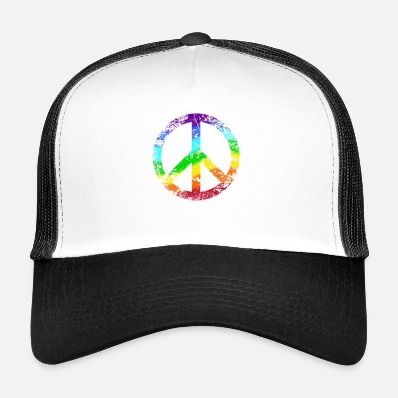 Peace-Zeichen Regenbogen Toleranz Frieden Graffiti Trucker Cap