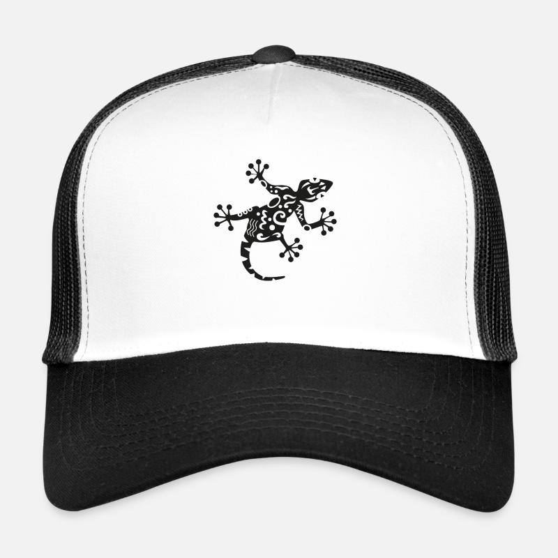 lezard - Casquette trucker  - blanc/noir