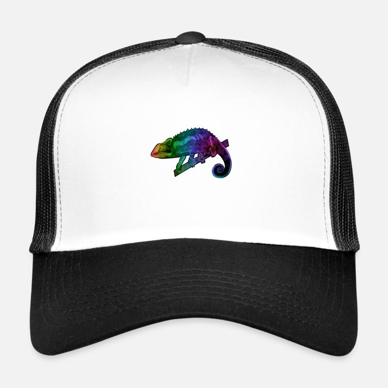 Chameleon Scaly Creeper Parsons Gift Colorful - Trucker Cap - white/black