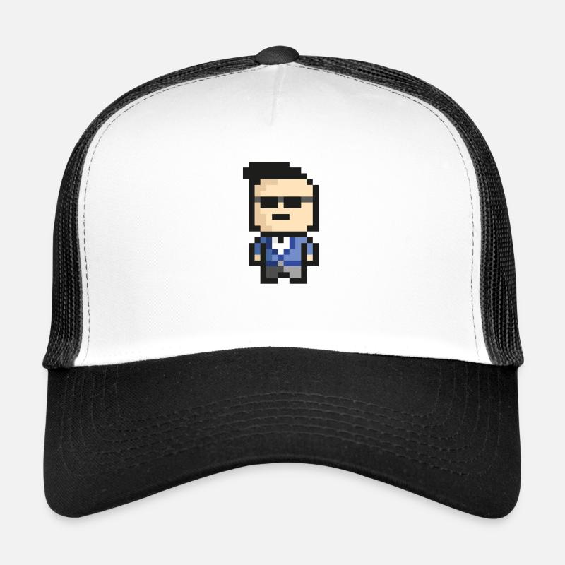 8-Bit-Style - Trucker Cap - Weiß/Schwarz