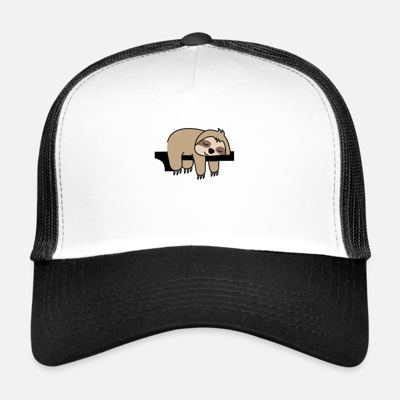 Mathe Faultier Mathematiker Geschenk - Trucker Cap - Weiß/Schwarz