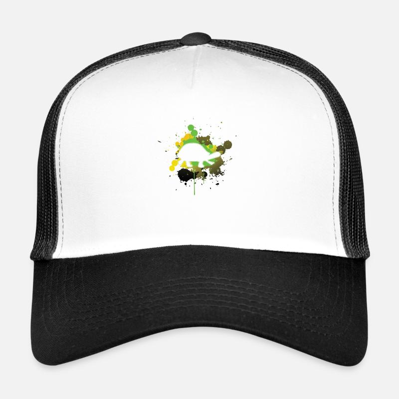 Fast turtle leaves only imprint - Trucker Cap - white/black
