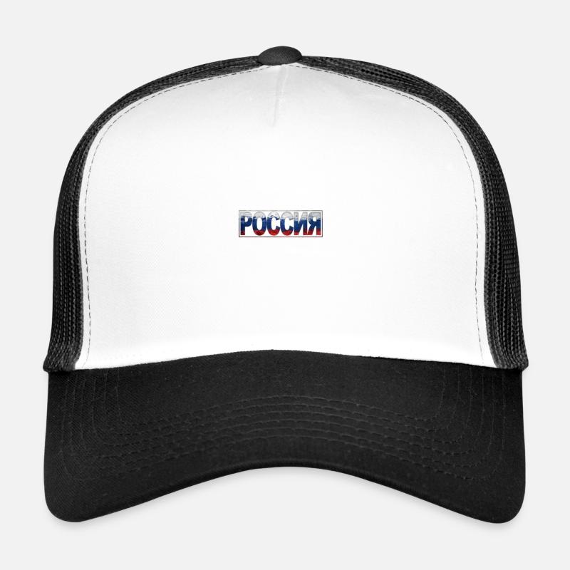 Russland - Trucker Cap - Weiß/Schwarz