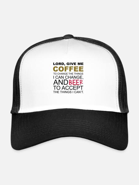 Coffee & Beer - Casquette trucker  - blanc/noir - Devant