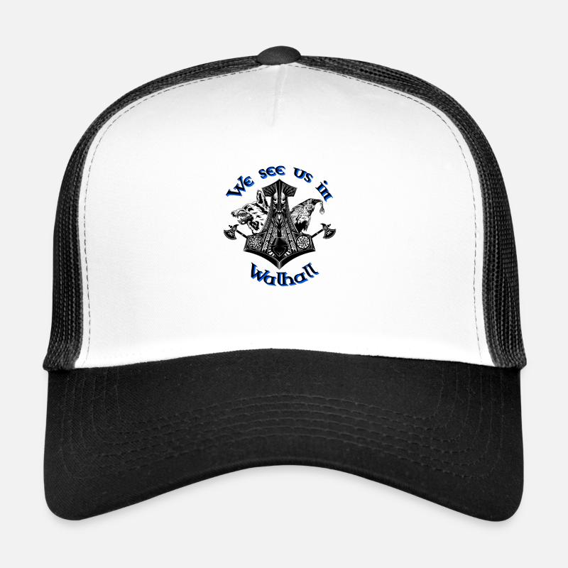 We see us in Walhall - Trucker Cap - Weiß/Schwarz