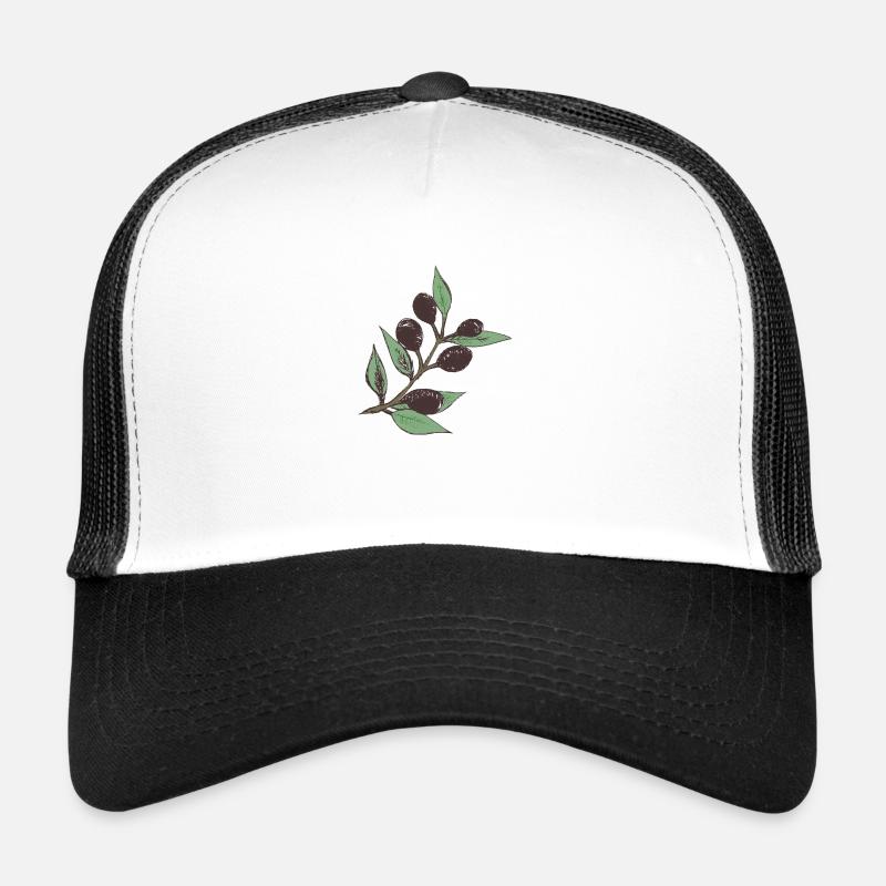 Die Olive - Trucker Cap - Weiß/Schwarz