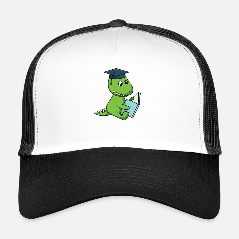 Wissbegieriger Dr. T. Rex - Trucker Cap - Weiß/Schwarz