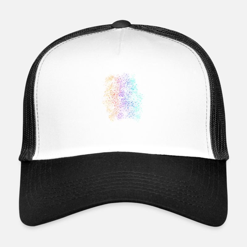 Colorful paint splashes - Trucker Cap - white/black