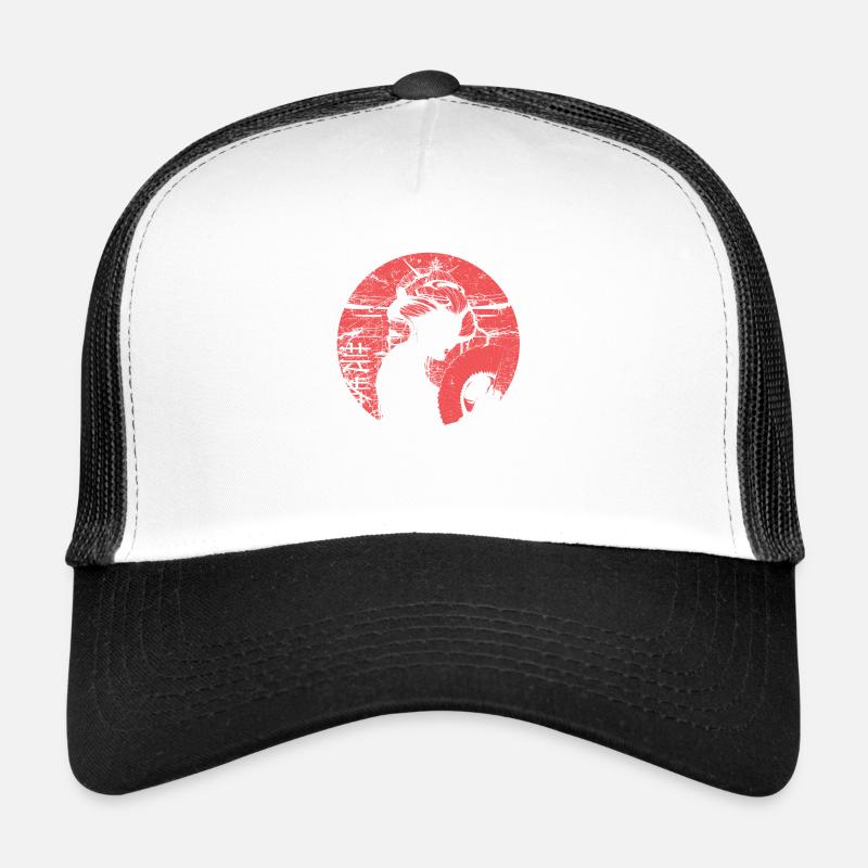 Japanische Kunst - Trucker Cap - Weiß/Schwarz