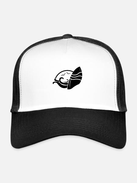 Surfeurs d'été - Casquette trucker  - blanc/noir - Devant