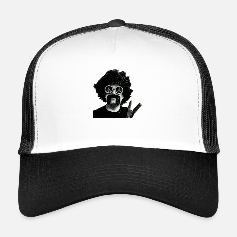 Joyeux hippie - Casquette trucker  - blanc/noir