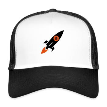 bitcoin to the moon - Trucker Cap - white/black - Front