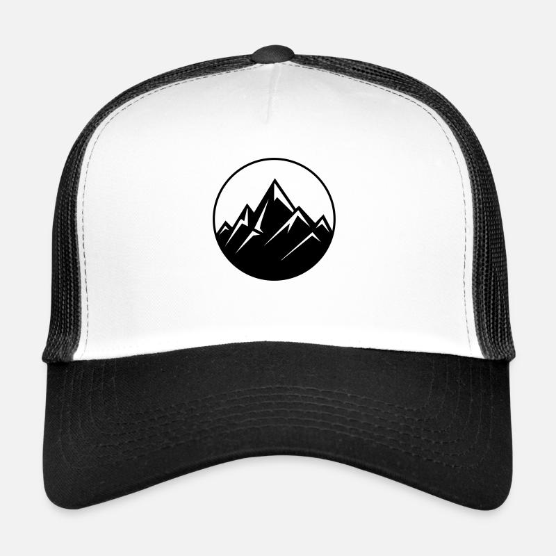 mountain rocks icon - Trucker Cap - Weiß/Schwarz
