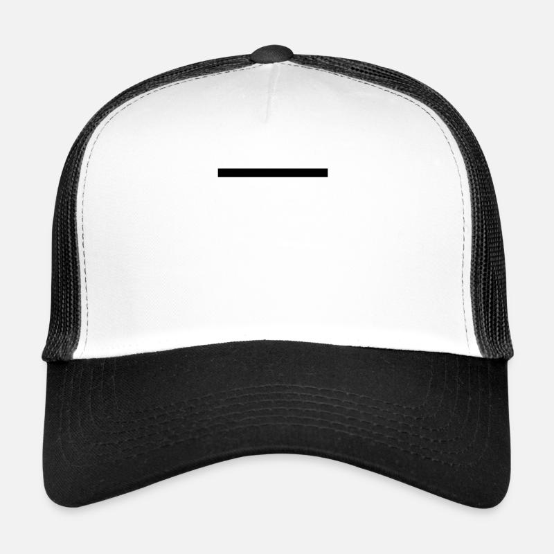 Schwarzer Balken Strich Streifen Grundtext Deko Trucker Cap