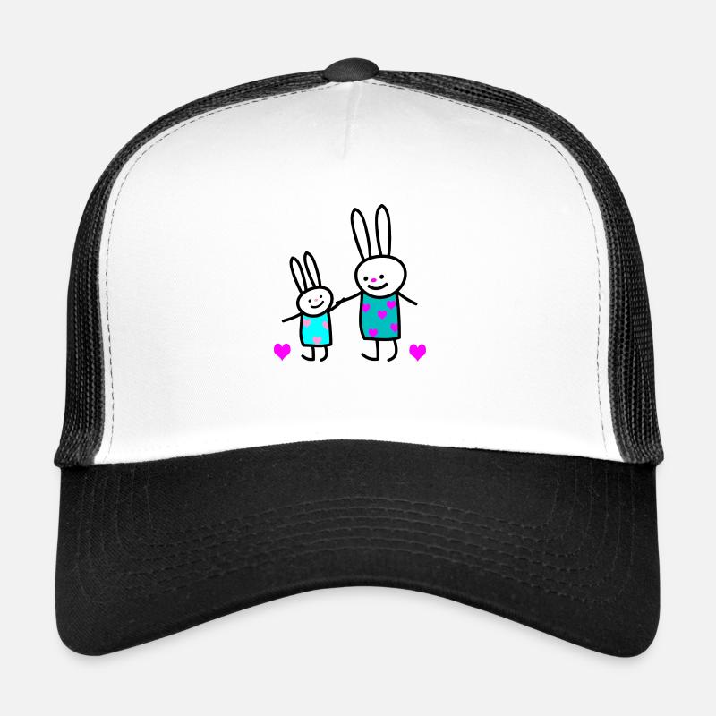 Hasenkinder (b) - Trucker Cap - Weiß/Schwarz