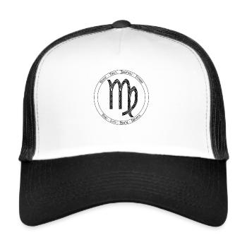 Zodiac, Virgo - Virgo - Trucker Cap - white/black - Front
