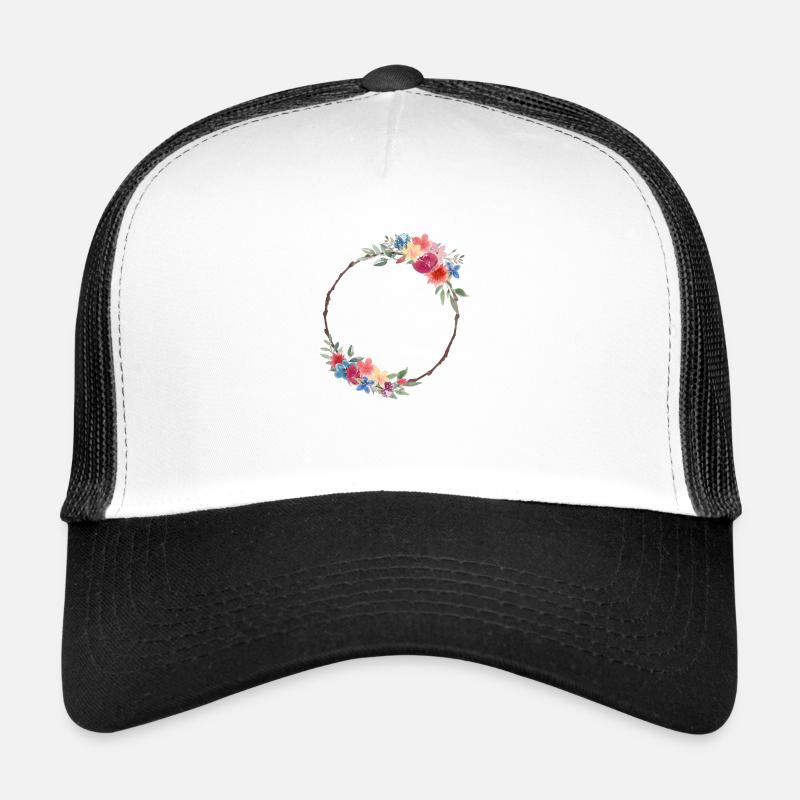 Rustikaler VBlumenkranz personalisierbar Trucker Cap