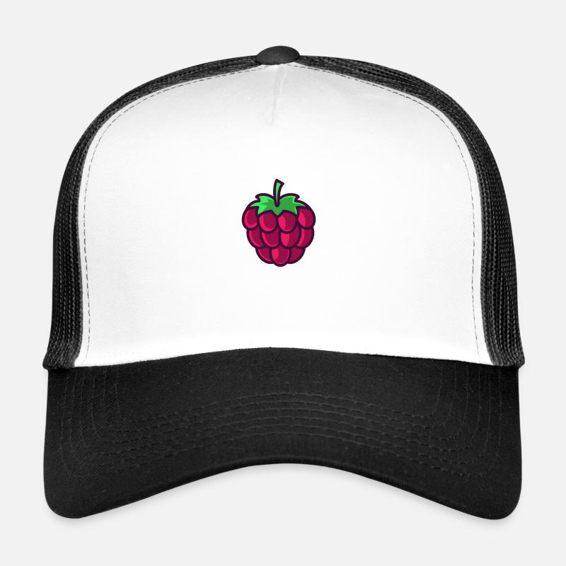 Himbeere - Trucker Cap - Weiß/Schwarz
