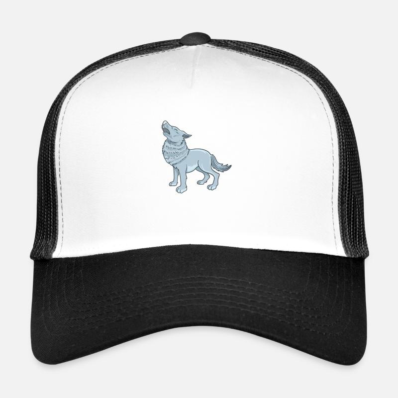 Cartoon Wolf Trucker Cap