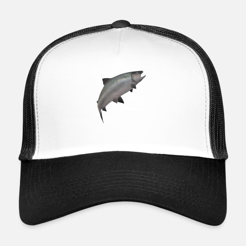 3D salmon - Trucker Cap - white/black