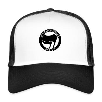 Antifa - Trucker Cap - Weiß/Schwarz - Vorne