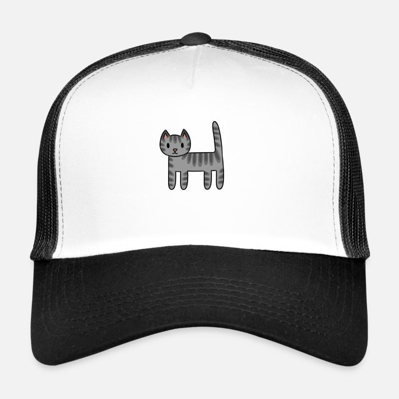 Graue Tabby-Katze Trucker Cap