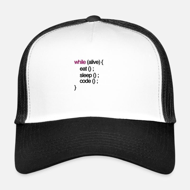 tandis que le code vivant Programmation de programmation informaticien Casquette trucker 