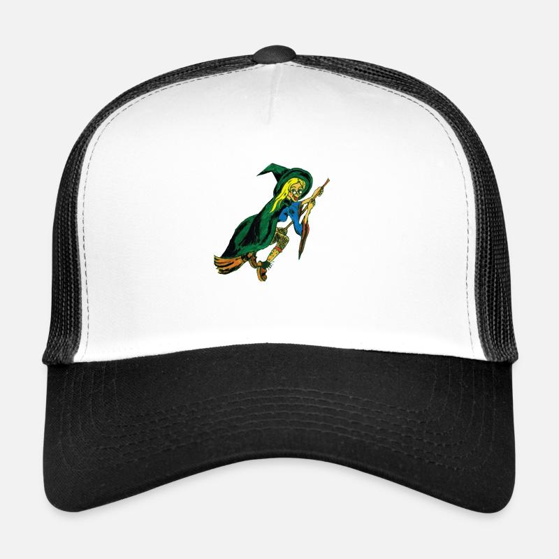 Brockenhexe - Trucker Cap - Weiß/Schwarz
