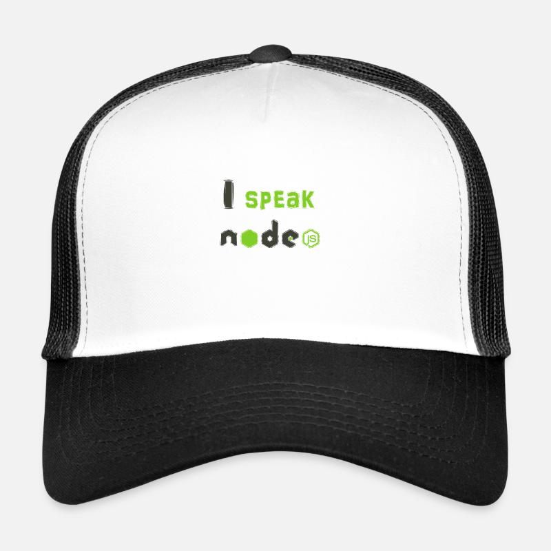 Je parle NodeJS - Je parle NodeJS - Casquette trucker  - blanc/noir