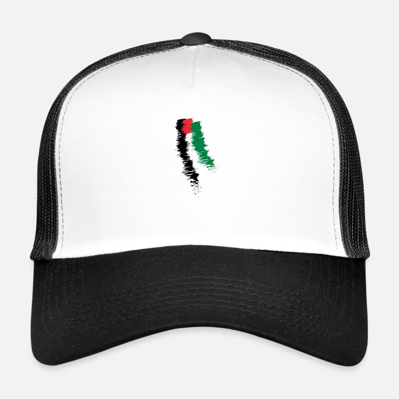 Palestine - Casquette trucker  - blanc/noir
