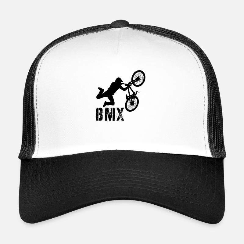 Cascade BMX - Casquette trucker  - blanc/noir