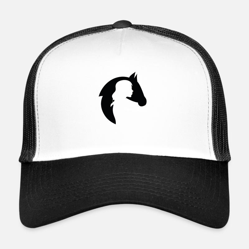 Pferd Geschenk Reiten Mädchen Silhouette Trucker Cap