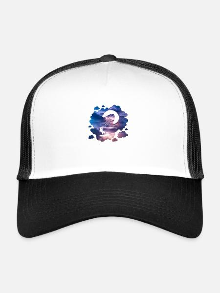 Double Exposure Kite Surfing Adventure Gift - Trucker Cap - white/black - Front