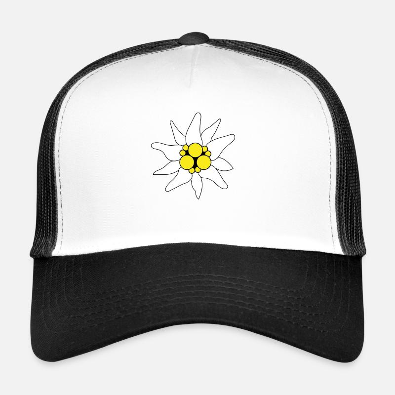 Edelweiss - Trucker Cap - Weiß/Schwarz