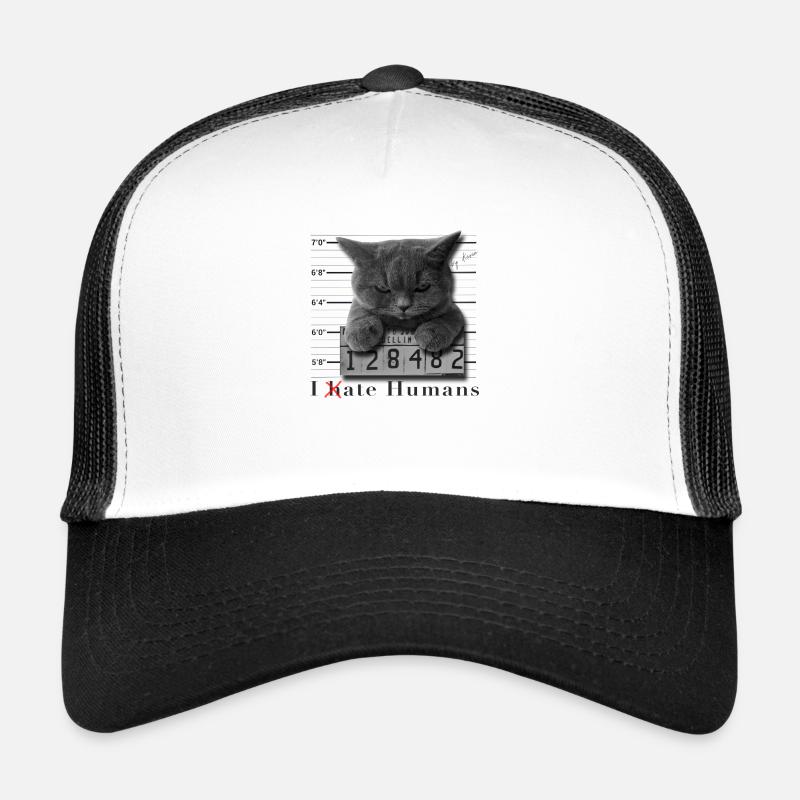 Cat hates humans Trucker Cap