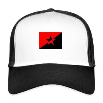Anarchie - Casquette trucker  - blanc/noir - Devant