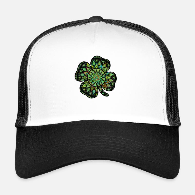 Mandala de shamrock de la Saint-Patrick Casquette trucker 