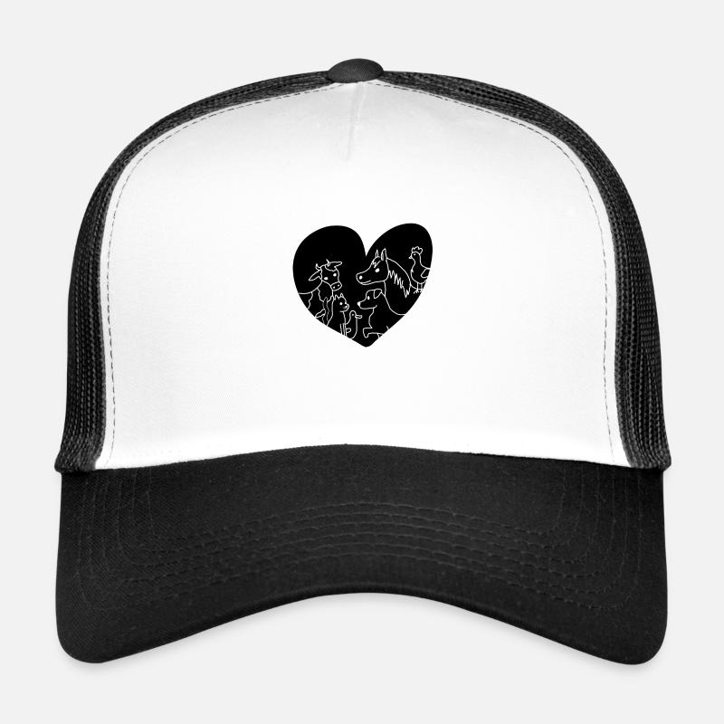 Animals - Casquette trucker  - blanc/noir