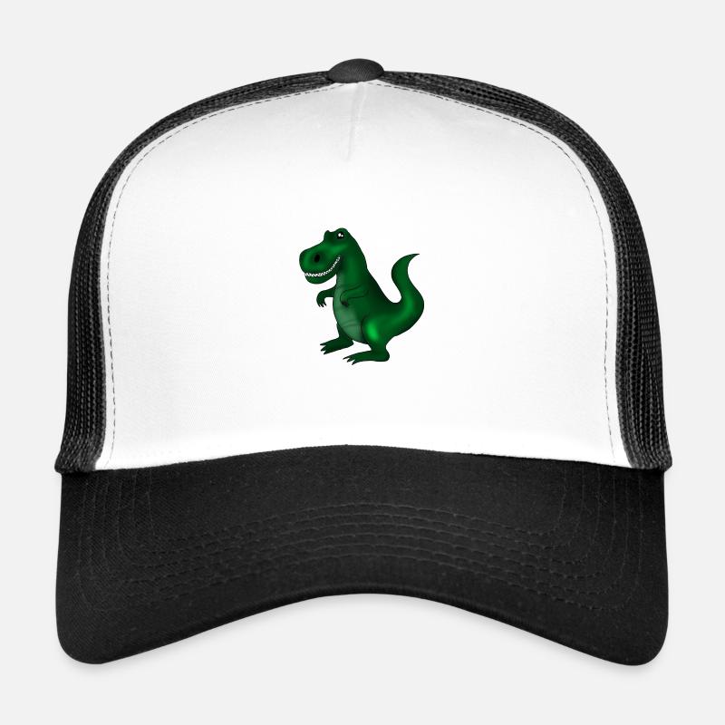 Dinosaurier - Trucker Cap - Weiß/Schwarz